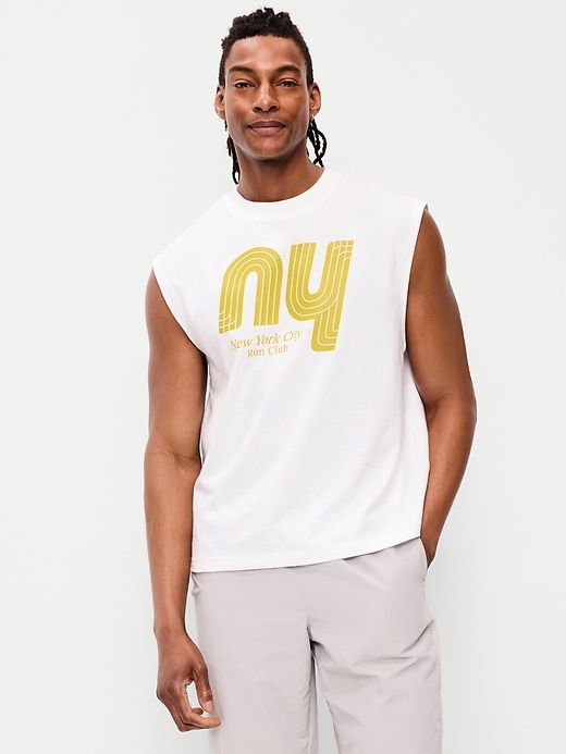 Image number 1 showing, Heavyweight Cropped Boxy Muscle Tank