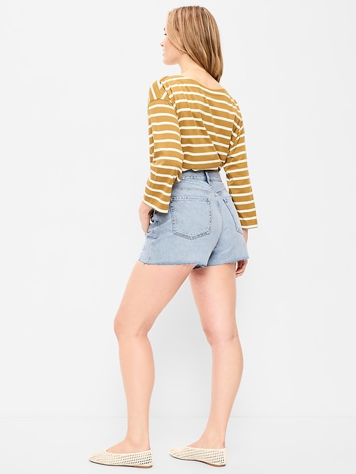 Image number 6 showing, High-Waisted OG Jean Cut-Off Shorts -- 4-inch inseam
