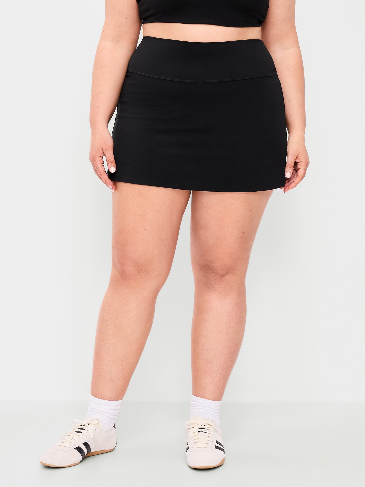 Женская юбка-шорты Old Navy Extra High-Waisted StudioSmooth Skort, цвет: Чёрный — фото 6