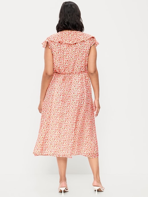 Image number 8 showing, Ruffle-Sleeve Fit & Flare Midi Dress