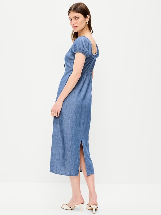 Image number 2 showing, Short-Sleeve Scoop-Neck Midi Dress