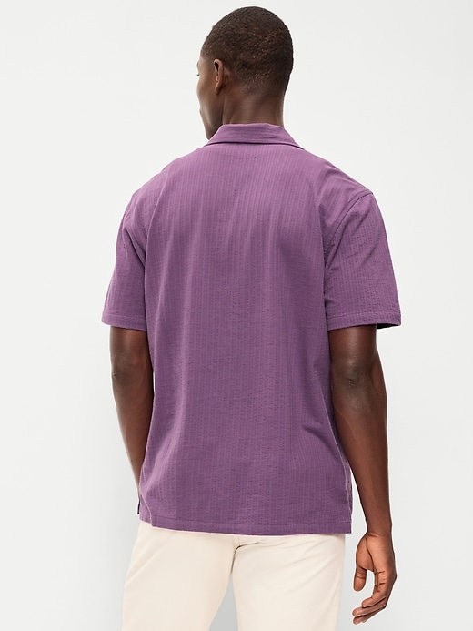 Image number 2 showing, Short-Sleeve Textured Camp Shirt