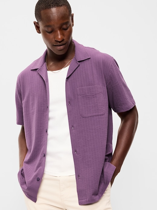 Image number 3 showing, Short-Sleeve Textured Camp Shirt