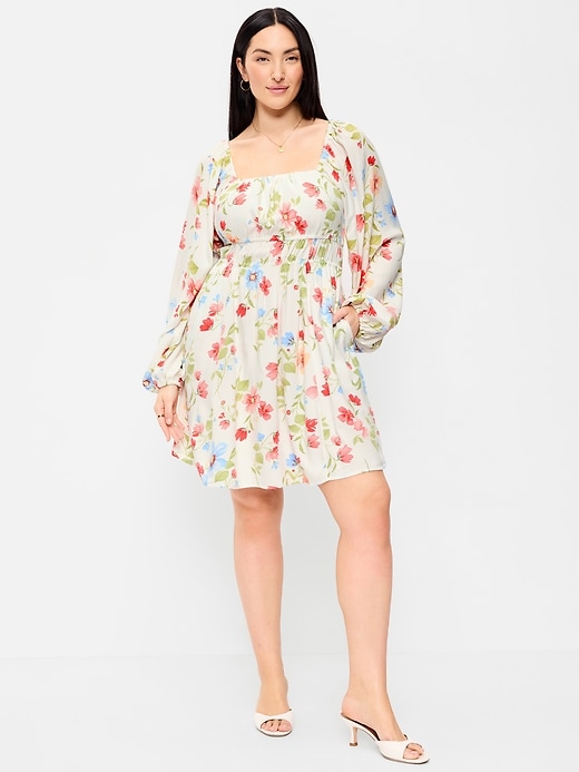 Image number 6 showing, Long-Sleeve Crepe Mini Dress