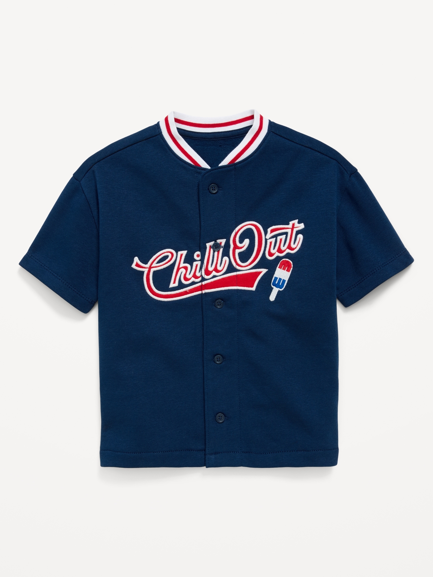 Oversized Baseball Jersey Sweatshirt for Toddler Boys