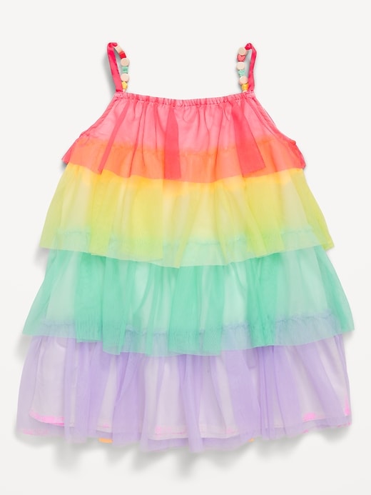 Image number 3 showing, Birthday Sleeveless Tiered Tulle Dress for Toddler Girls
