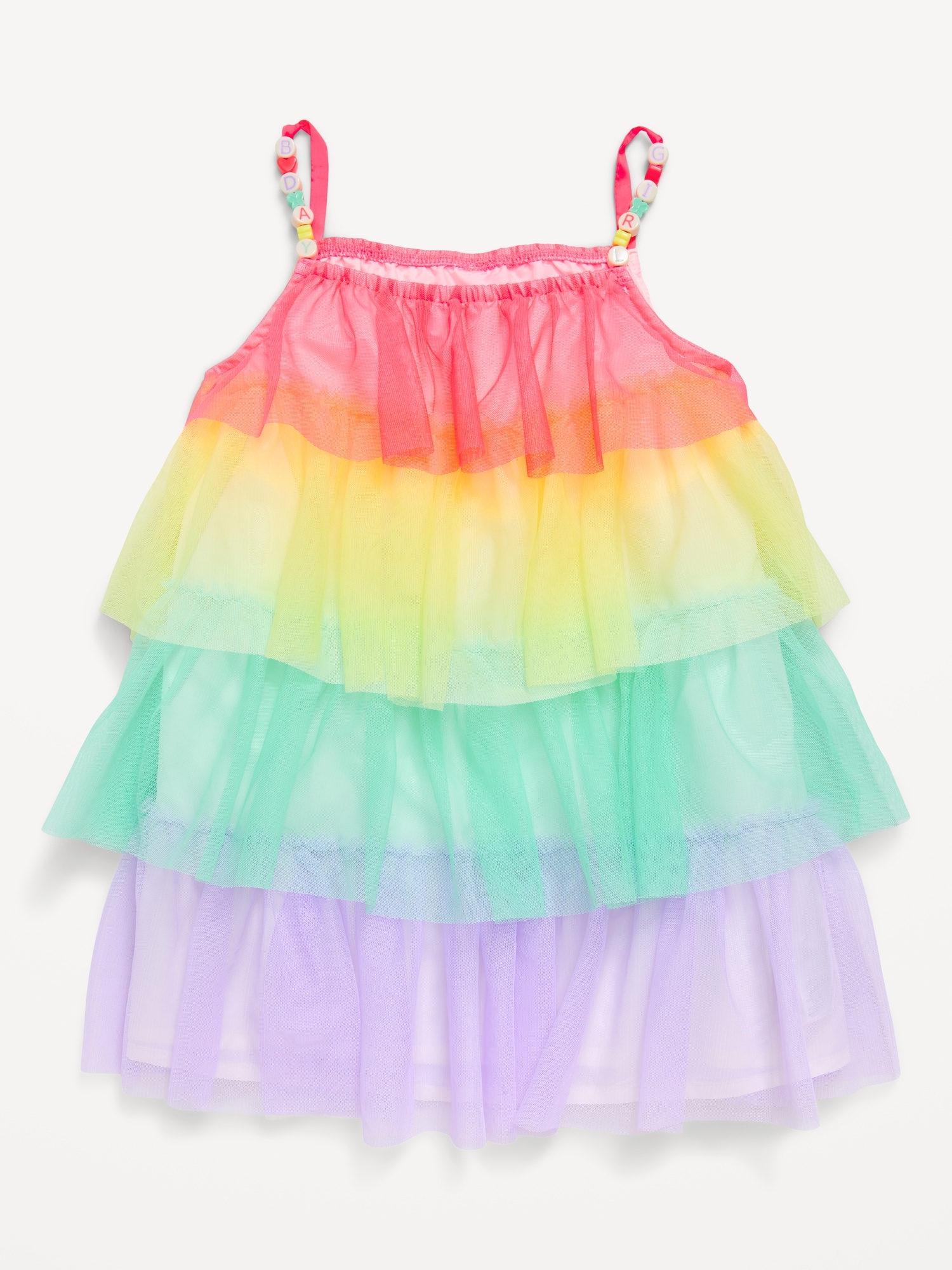 Birthday Sleeveless Tiered Tulle Dress for Toddler Girls