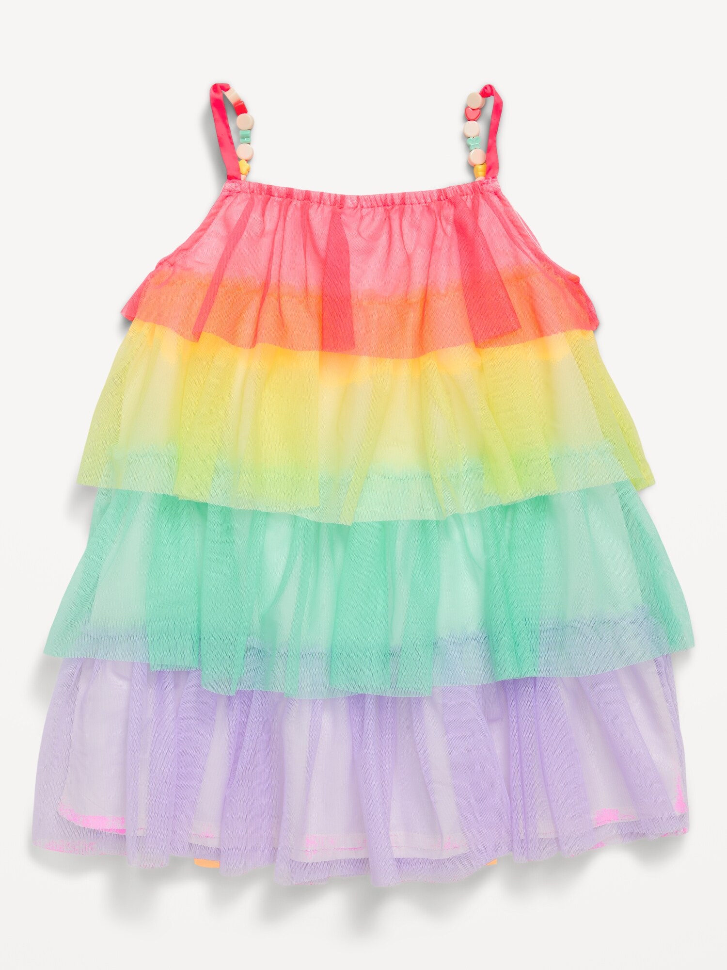 Платье Old Navy Birthday Sleeveless Tiered Tulle Dress для девочек-малышей, цвет: Разноцветный — фото 3