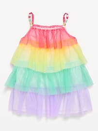 Image number 1 showing, Birthday Sleeveless Tiered Tulle Dress for Toddler Girls