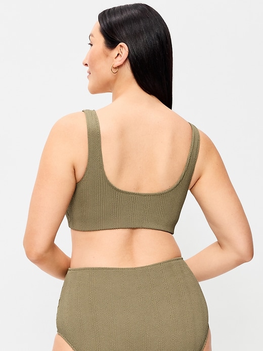 Image number 6 showing, Ribbed Scoop-Neck Swim Top