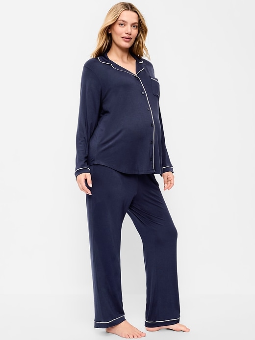 Image number 2 showing, Maternity Classic Pajama Set