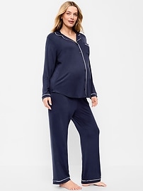 Image number 2 showing, Maternity Classic Pajama Set