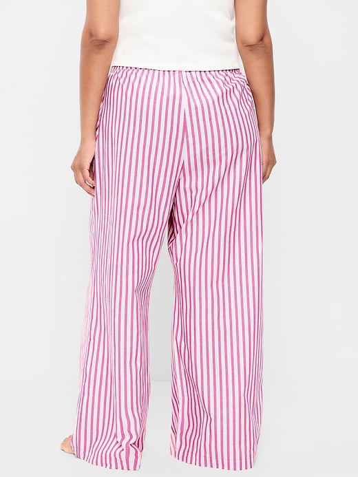 Image number 8 showing, Poplin Wide-Leg Pajama Pants