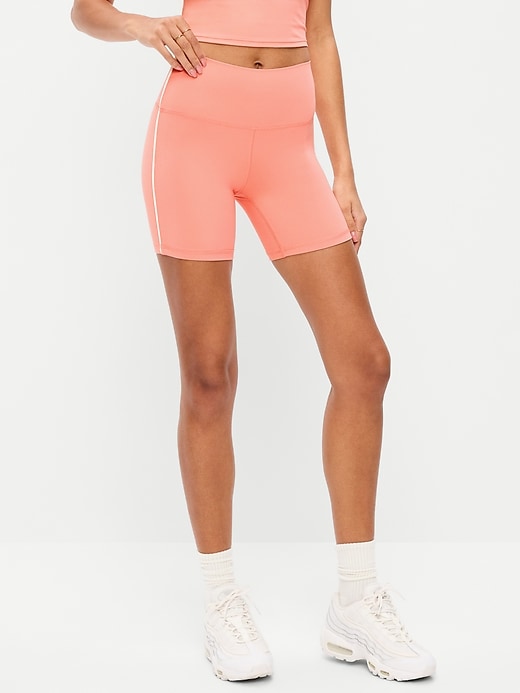 Image number 9 showing, High-Waisted StudioSmooth Biker Shorts -- 6-inch inseam