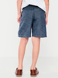 Image number 2 showing, Knee Length Linen-Blend Dock Shorts for Boys