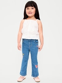 Image number 1 showing, Wow Pull-On High-Waisted Flare-Leg Jeans for Toddler Girls