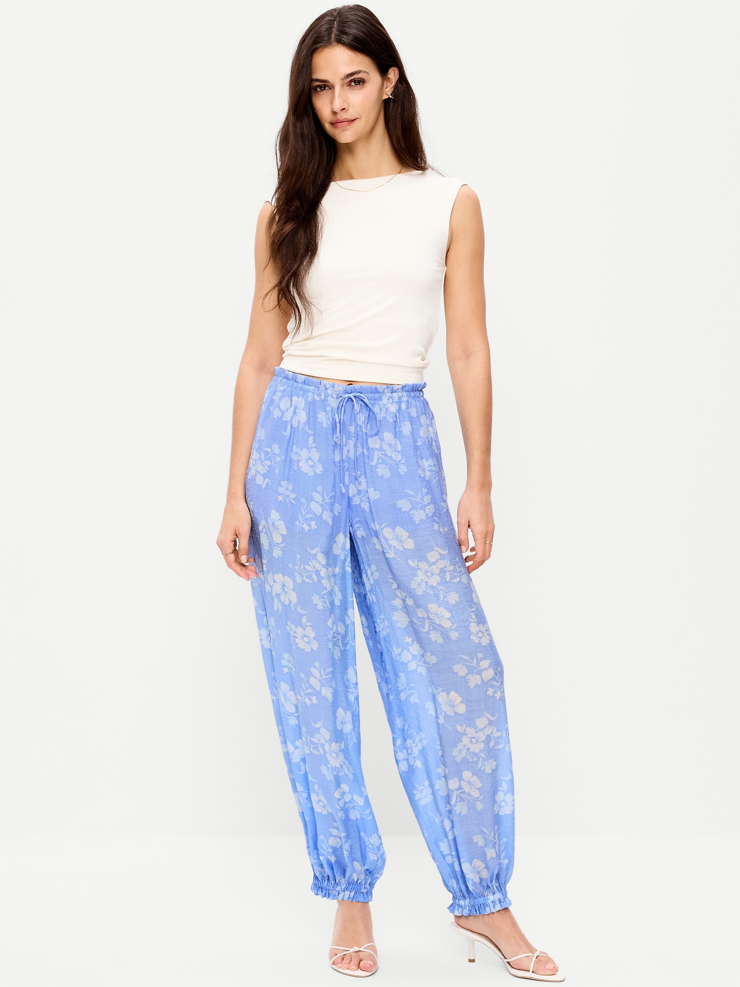 High-Waisted Chiffon Harem Pants - image 4