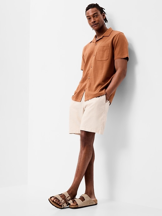 Image number 3 showing, Short-Sleeve Textured Camp Shirt