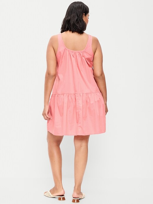 Image number 6 showing, Sleeveless Drop-Waist Swing Mini Dress