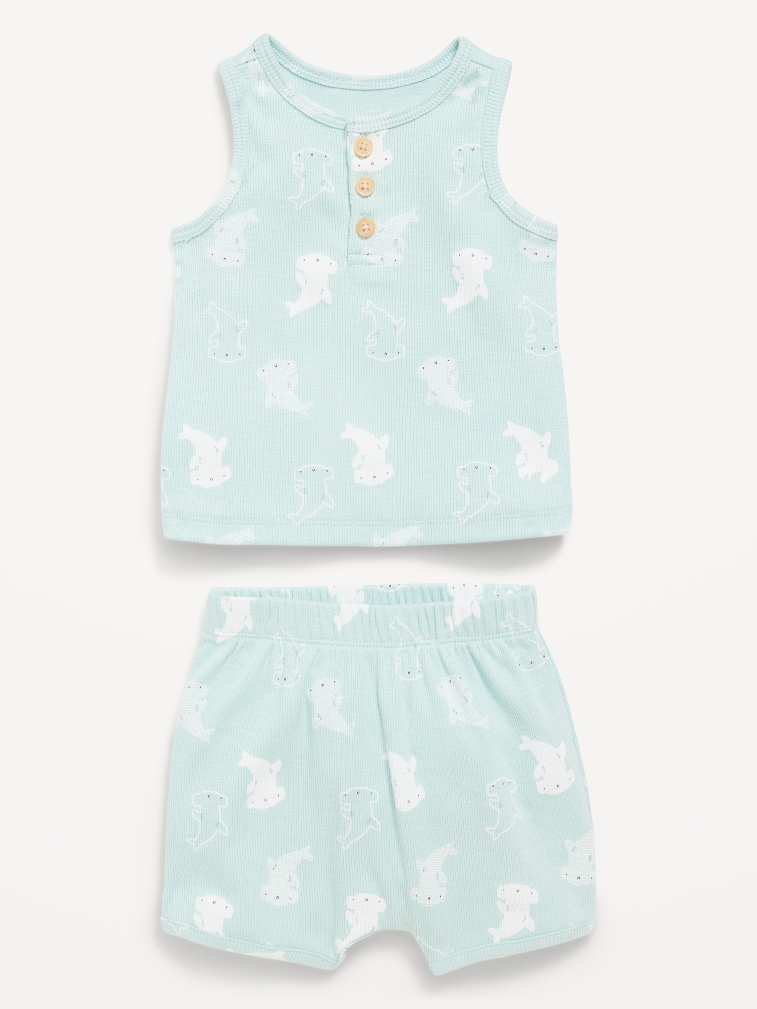 Image number 4 showing, Henley Tank Top and Shorts Set for Baby