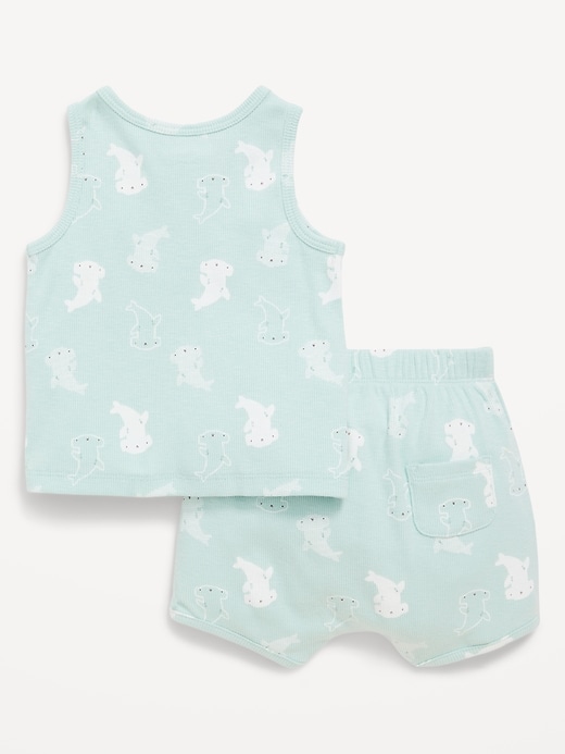 Image number 3 showing, Henley Tank Top and Shorts Set for Baby