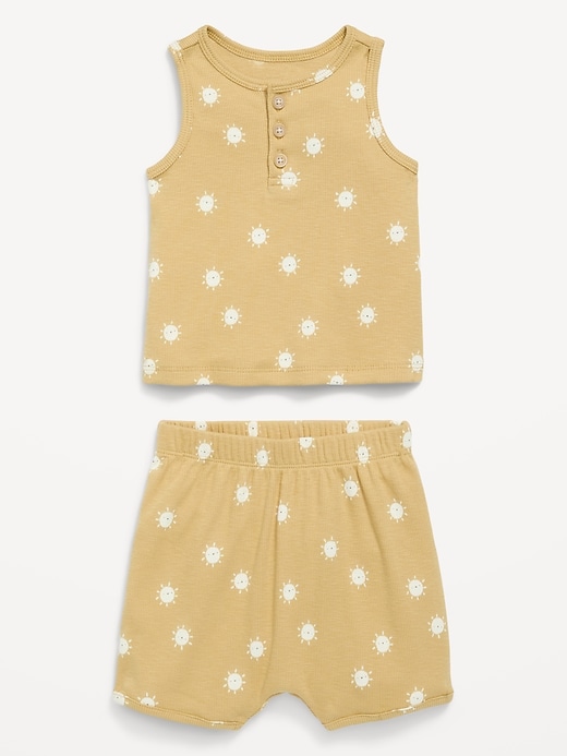 Image number 2 showing, Henley Tank Top and Shorts Set for Baby