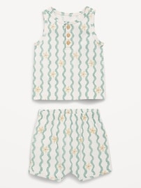 Image number 2 showing, Henley Tank Top and Shorts Set for Baby