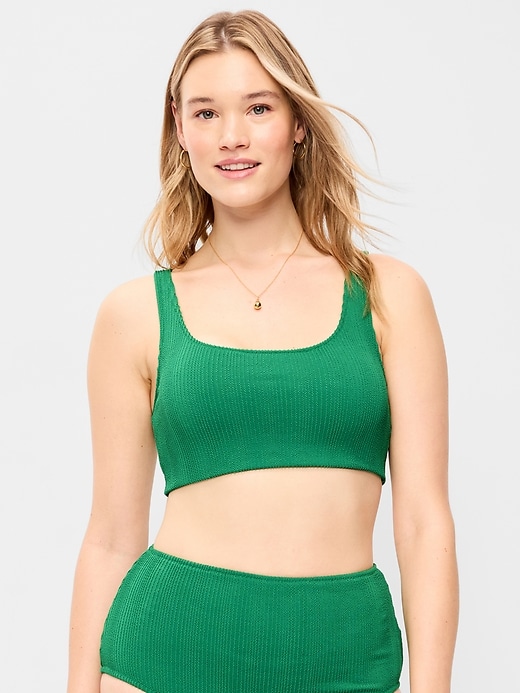 Image number 5 showing, Ribbed Scoop-Neck Swim Top