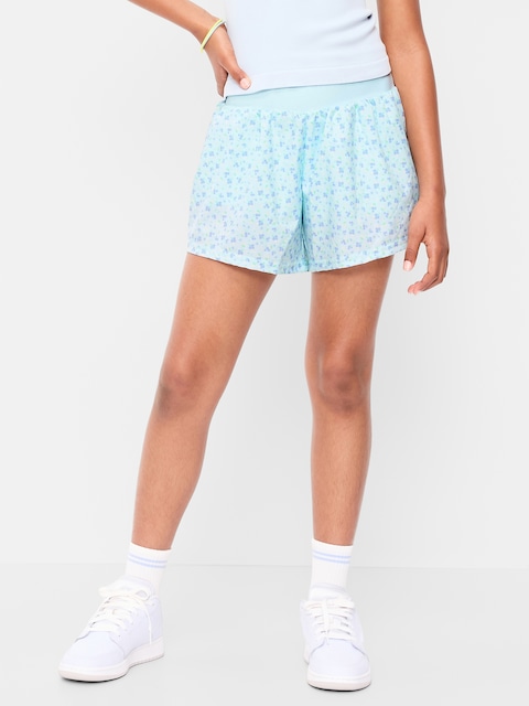 High-Waisted StretchTech Performance Shorts for Girls