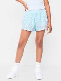 Image number 1 showing, High-Waisted StretchTech Performance Shorts for Girls