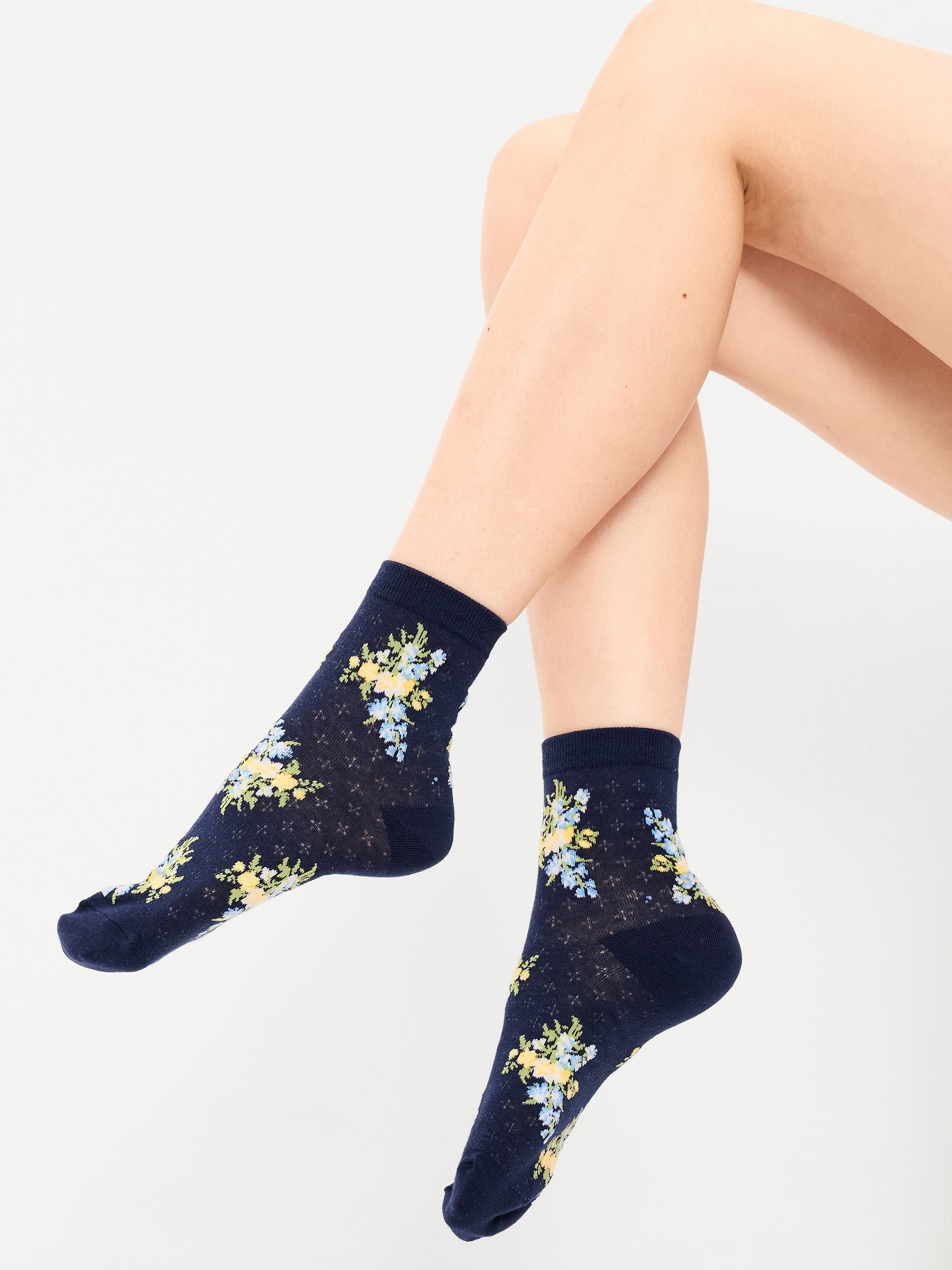Floral Crew Socks 2-Pack for Women
