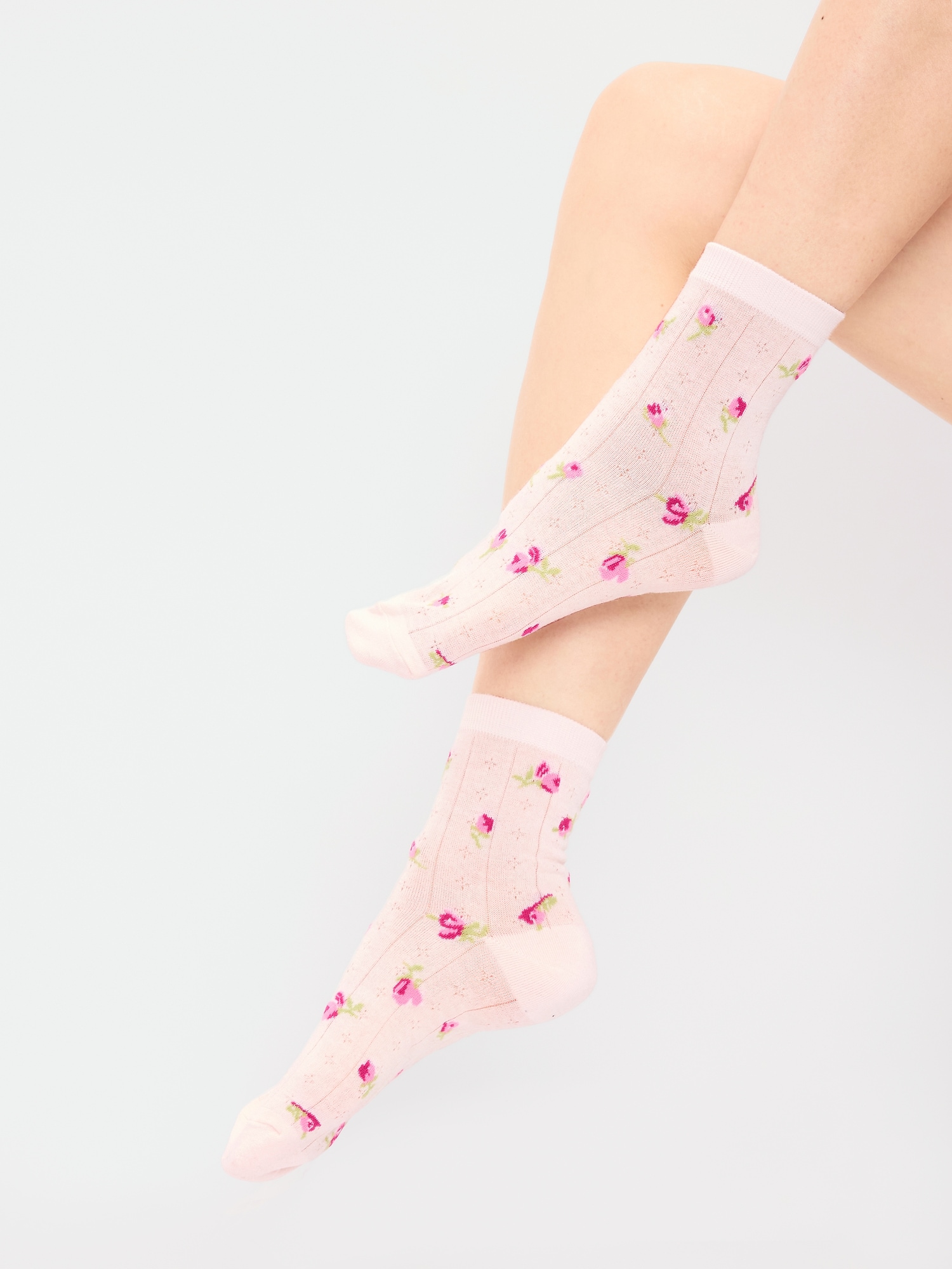 Floral Crew Socks 2-Pack for Women