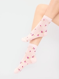 Image number 1 showing, Floral Crew Socks 2-Pack for Women