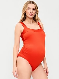 Image number 1 showing, Maternity Structured One-Piece Swimsuit