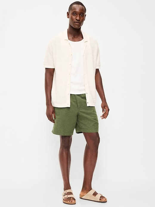 Image number 1 showing, Linen-Blend Jogger Shorts -- 7-inch inseam