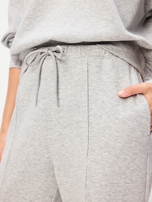 Image number 3 showing, High-Waisted Dynamic Fleece Textured Wide-Leg Sweatpants