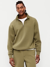 Image number 1 showing, Bounce Fleece Oversized Quarter-Zip Pullover