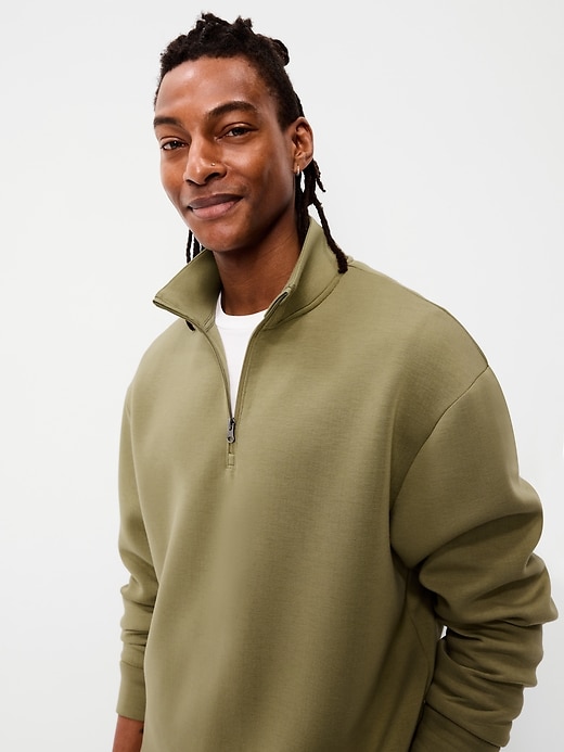 Image number 3 showing, Bounce Fleece Oversized Quarter-Zip Pullover