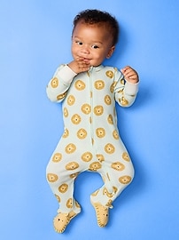 Image number 4 showing, 2-Way-Zip Sleep & Play Footed One-Piece for Baby