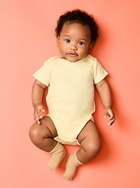 Image number 2 showing, Short-Sleeve Ribbed Bodysuit for Baby