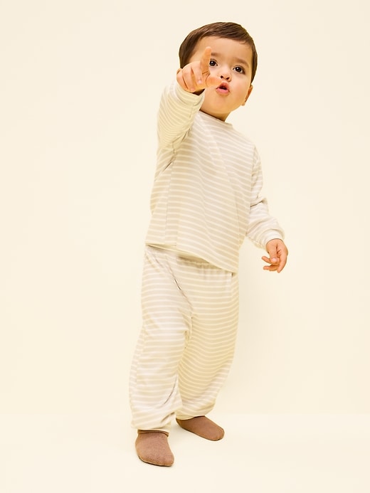 Image number 4 showing, Cozy-Knit Long-Sleeve Top and Leggings Set for Baby