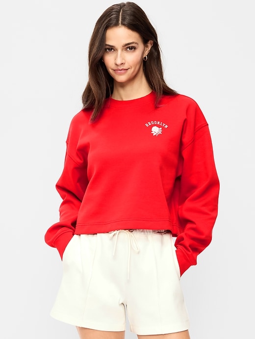 Image number 1 showing, Dynamic Fleece Oversized Crop Sweatshirt
