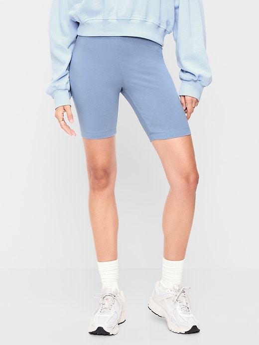 Image number 2 showing, High-Waisted Biker Shorts -- 8-inch inseam