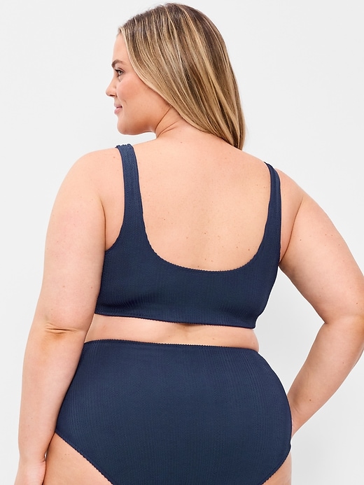 Image number 8 showing, Ribbed Scoop-Neck Swim Top