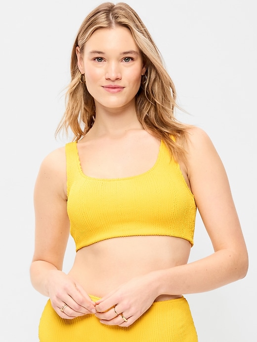 Image number 4 showing, Ribbed Scoop-Neck Swim Top