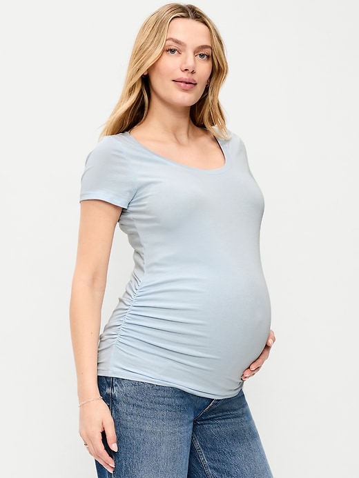 Image number 1 showing, Maternity Scoop-Neck T-Shirt