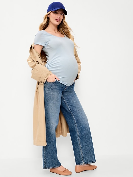 Image number 3 showing, Maternity Scoop-Neck T-Shirt