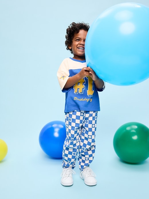 Image number 4 showing, Pull-On Barrel-Leg Pants for Toddler Boys