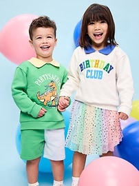 Image number 4 showing, Oversized Collared Unisex Birthday Sweatshirt for Toddler