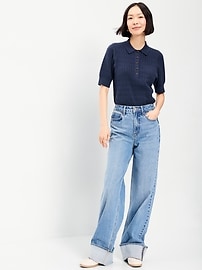 Image number 3 showing, SoSoft Lite Pointelle Polo